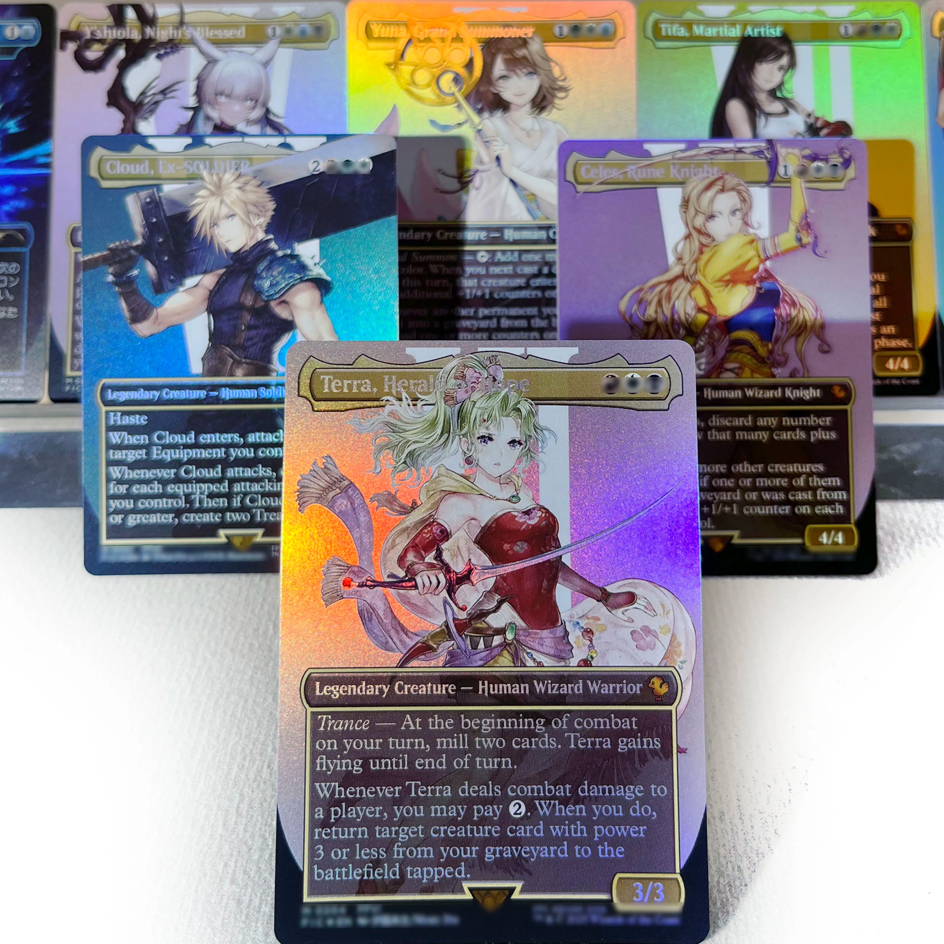 FCA FIN FIC PIP LTR FOIL4-002 magische Karten Antiker Kupferdrache Tcg Proxy Reisender Chocobo Celes, Runenritter Gathering