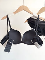 Sexy Leopard-Print-Dessous-Set für Damen, kabellos, unsichtbarer Push-Up für kleine Brüste, verstellbares A-bis-C-Körbchen, transparenter, reiner Spitzen-Look, S-XL