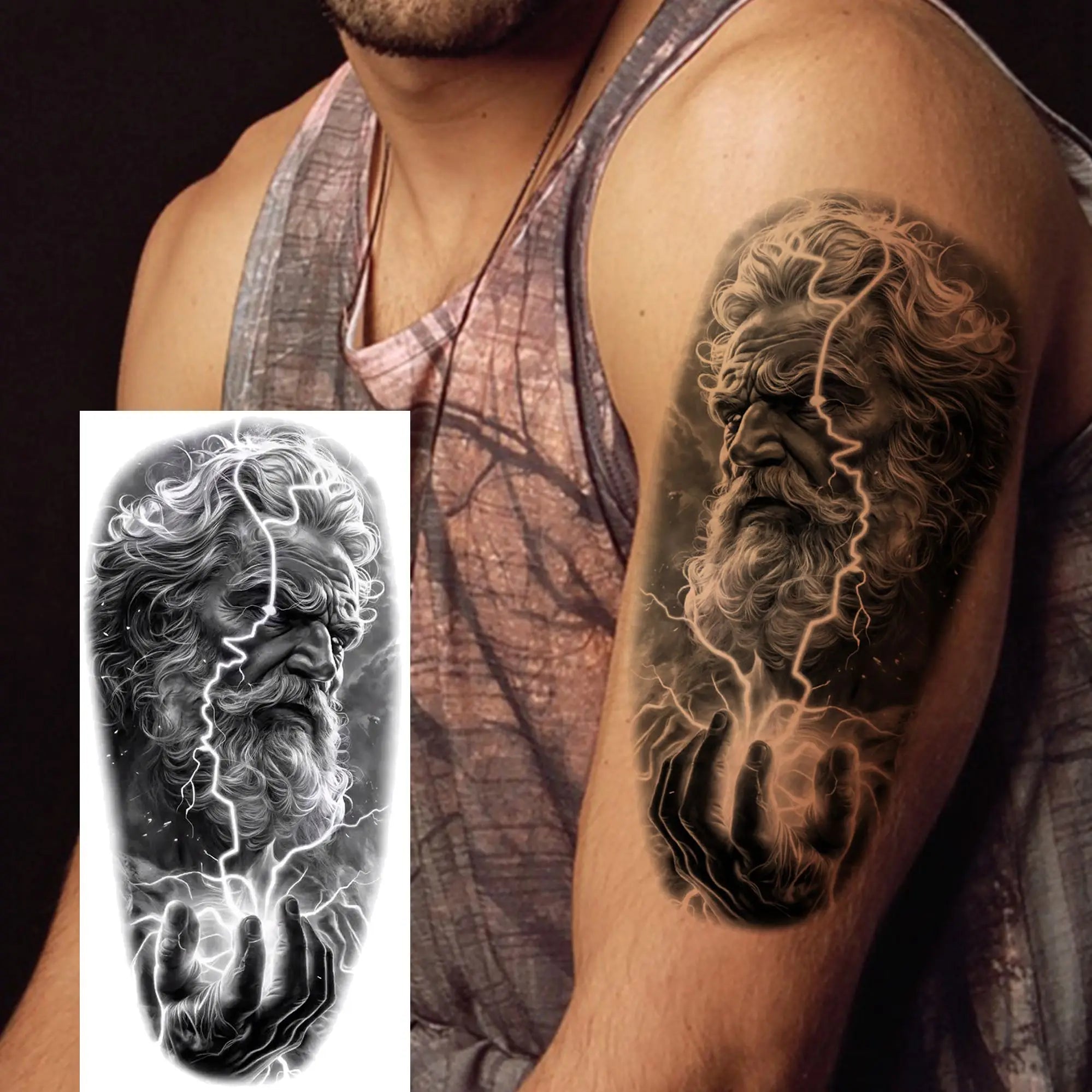 1 Sheet Realistic Jesus Holy Mother Pray Temporary Tattoos For Men Women Adults Long Lasting Waterproof Temp Fake Tattoo Sticker