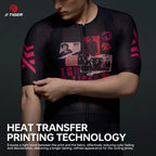 X-TIGER GALE SERIES Herren Radtrikot Kurzarm Slim Fit Rock Punk Style Atmungsaktives Trikot für Mountainbike und Rennrad
