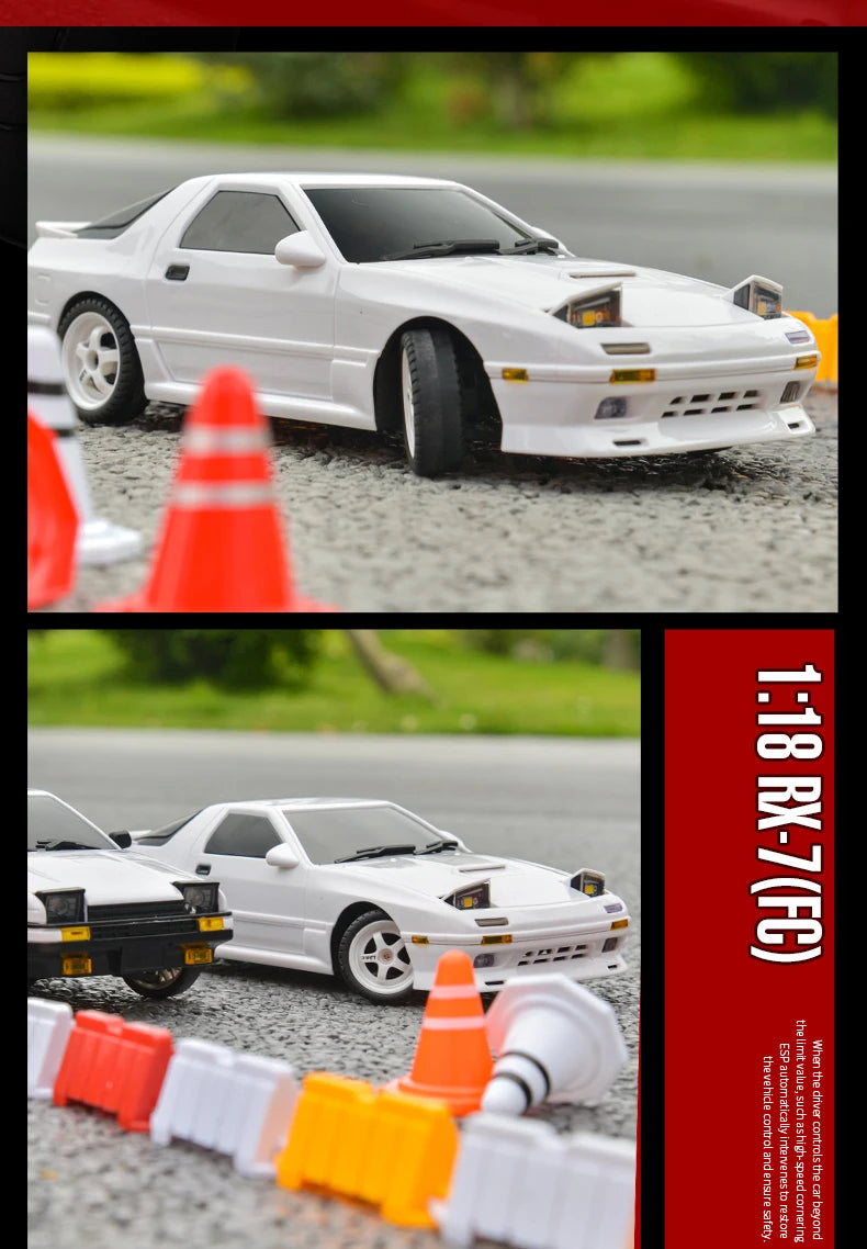 Skymaker AE86 Modell LD1801 RX-7 FC LD1802 1:18 RC Drift Car 1/18 2.4G Fernbedienung ESP Gyroskop LED Mini RC Rennwagen Spielzeug