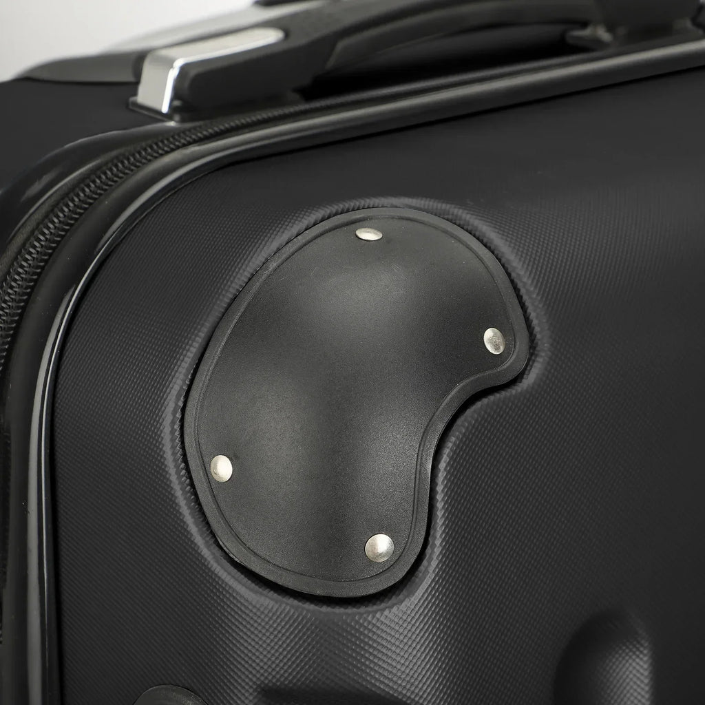 Comanlai 3-teiliges Rollkoffer-Set, schwarze Hartschalenkoffer, klassisches Streifendesign, mit 360°-Universalrollen, TSA-Schloss und Teleskopgriff, für Geschäftsreisen und Outdoor-Urlaub