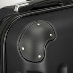 Comanlai 3-teiliges Rollkoffer-Set, schwarze Hartschalenkoffer, klassisches Streifendesign, mit 360°-Universalrollen, TSA-Schloss und Teleskopgriff, für Geschäftsreisen und Outdoor-Urlaub