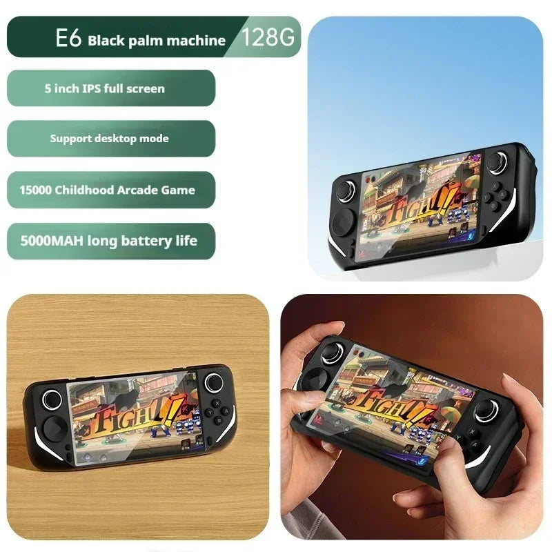 E6 Handheld-Spielemaschine konkurriert mit der neuen großen 3D-Handheld-Spielekonsole mit 5-Zoll-Großbildschirm, tragbare Spielekonsole
