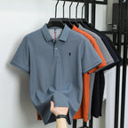 Polo-Shirt aus 100 % reiner Baumwolle, Kurzarm, High-End-Luxusmarke, Mode, Paul Pony Stickerei, Golf, Business Casual Herren T-Shirt