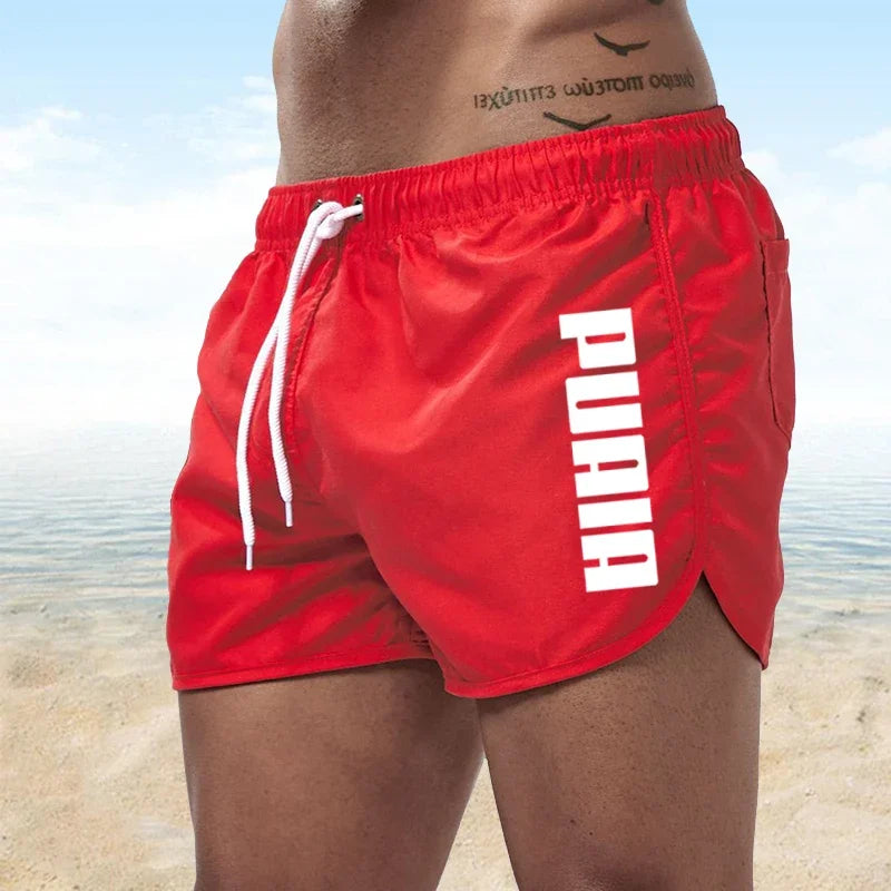 Neue heiße Sommer Badehosen Sport Fitnessstudio Laufshorts Herren Bademode Luxus Strandshorts Schnelltrocknende Herren-Badehosen Boardshorts