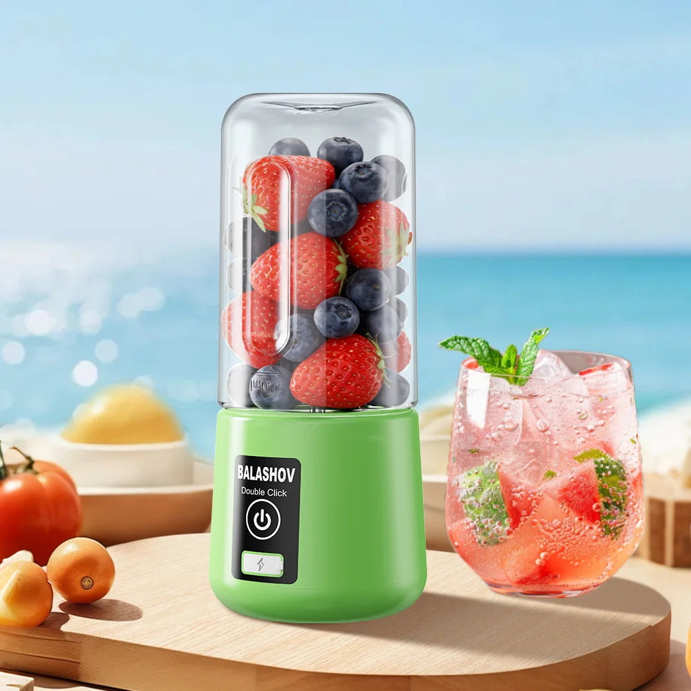 Tragbarer Entsafter Mixer 450ml USB Wiederaufladbarer Zitronen-Orangen-Frucht-Entsafter Becher Elektrische Saftmaschine Reiseentsafter