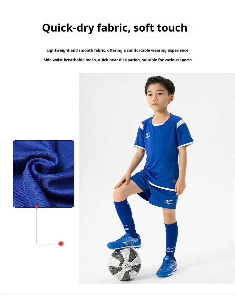 SUNAIS 2026 New Knight 2 Kids Football Jersey Set Breathable Comfort Match Training Kit  720135