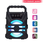 500mAh Bluetooth-Lautsprecher Soundbox Hochleistungs-Bluetooth-Lautsprecher TF-UDisk-Karaoke-Handlautsprecher Subwoofer zum Tanzen