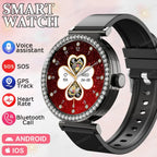Fashion Zircon Smartwatch 1,46" AMOLED Bildschirm 5.4 Bluetooth Anruf Herzfrequenz Temperaturüberwachung Damen Smartwatch Schrittzähler