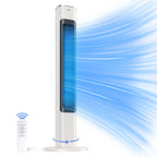 Patbrela 40-Zoll elektrischer Turmventilator, 4 Geschwindigkeiten, 51° Oszillation, Fernbedienung, 12H Timer, 45W mit Touch-Steuerung