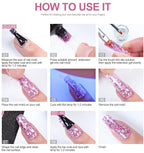 limegirl 15ml Verlängerungs-Nagelgel-Set 6W LED Lampe Komplettes Maniküre-Set Fingerverlängerungsform Nagel-Kit Alles für schnelles Verlängerungs-Werkzeugset
