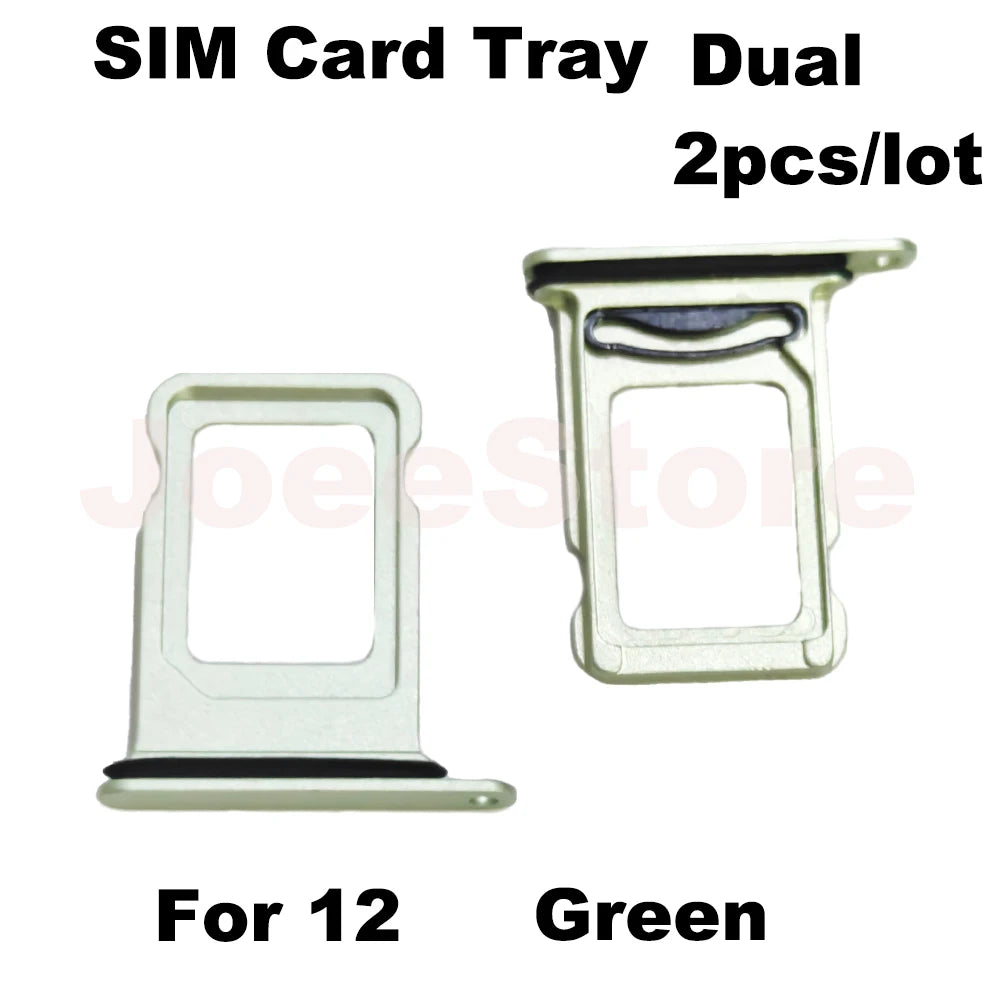 2 Stück SIM-Karten-Fachschlitz für iPhone 12 13 Dual-SIM-Karten-Adapter-Chip-Halter Ersatzteile