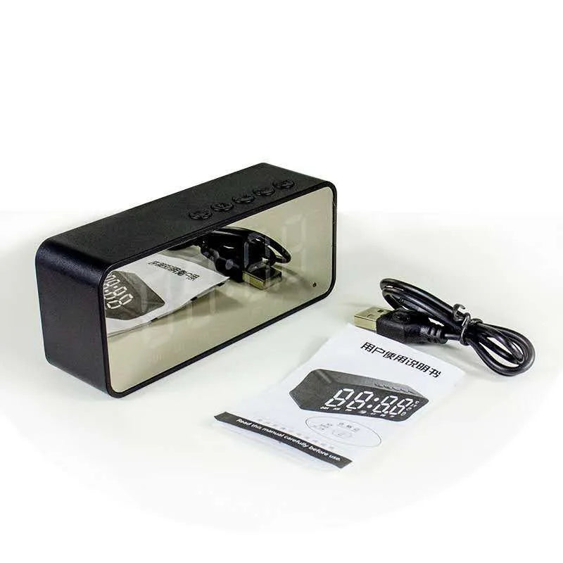 Radiowecker FM Bluetooth Lautsprecher Tragbarer Subwoofer Caixa De Som Sound Box Musik Drahtlose Mini Tieftöner Bocina Lampensäule