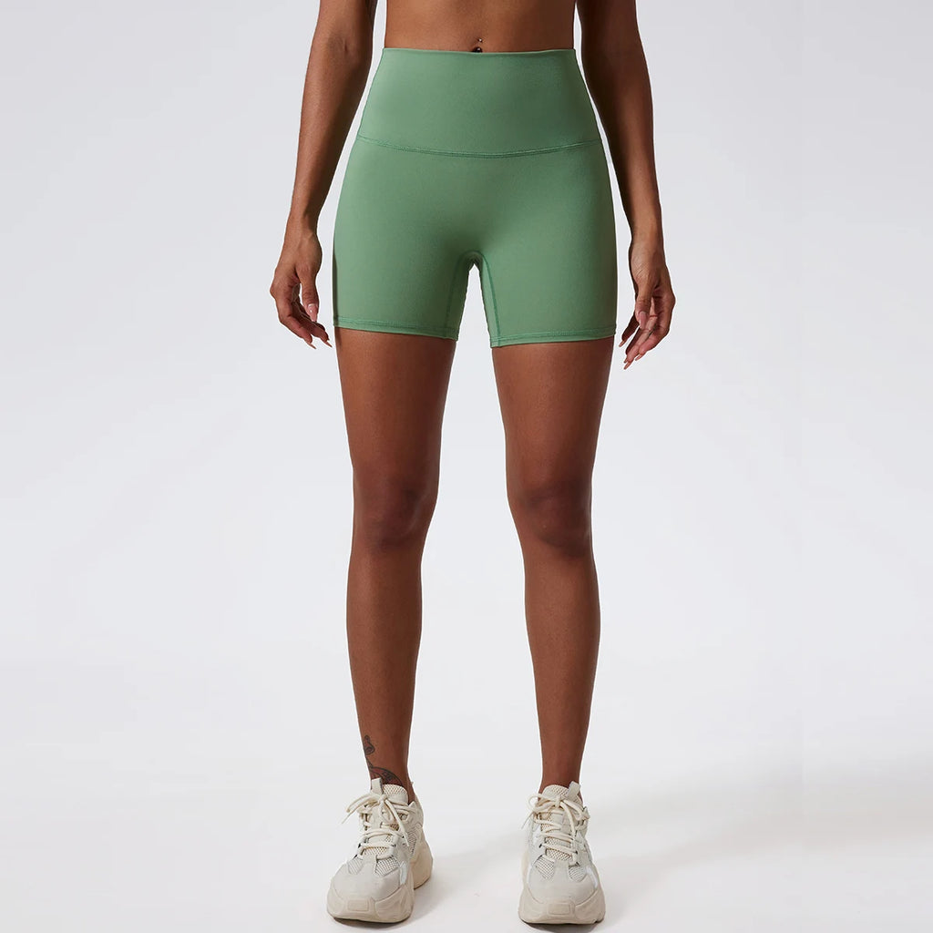 Hearuisavy Damen Yoga Shorts Sommer Soft Buttock Lift Gym Leggings High Waist Sport Shorts Damen Running Workout Shorts Female