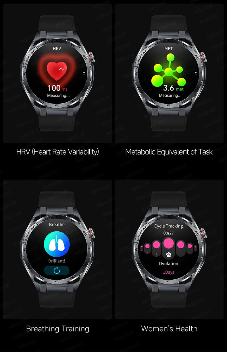 EKG High-End Gesundheits-Smartwatch Herren Blutdruck Lipide Blutsauerstoff Körperanalyse Harnsäure Gesundheitstracker Smartwatch Herren Damen