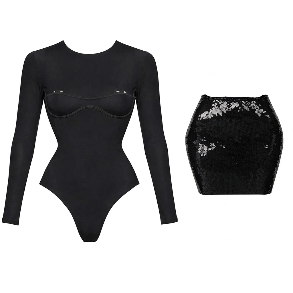 2026 2tlg. sexy Damen-Badeanzug, einteilig, weibliche Bademode, unifarben, Biquini, hoch geschnitten, Monokini, Push-Up-Badeanzüge, Strandmode