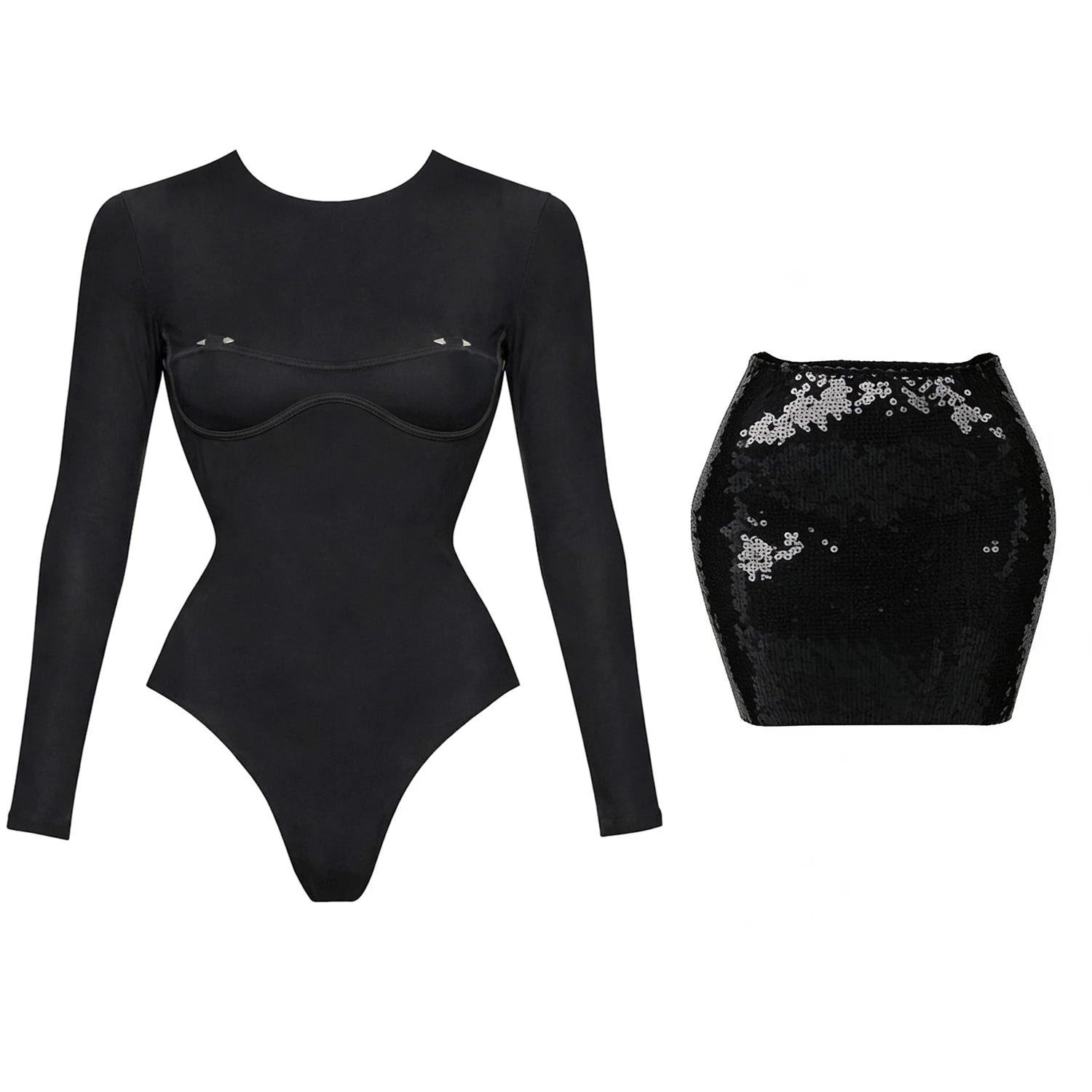 2026 2tlg. sexy Damen-Badeanzug, einteilig, weibliche Bademode, unifarben, Biquini, hoch geschnitten, Monokini, Push-Up-Badeanzüge, Strandmode