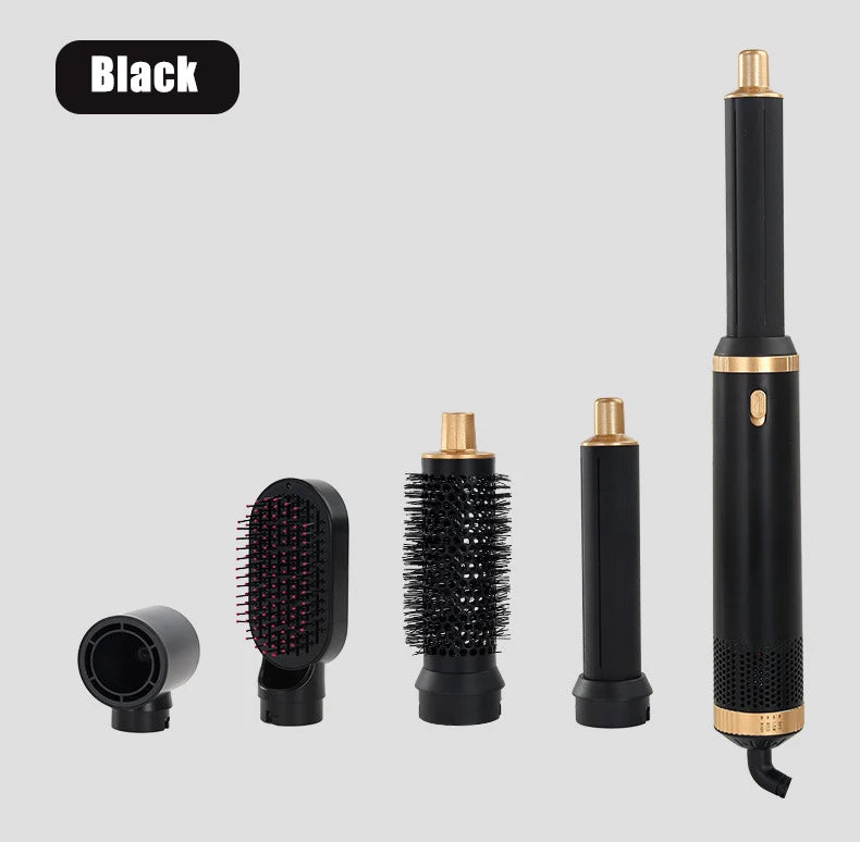 5-in-1 Warmluftbürste Heißluftkamm-Set Professioneller Lockenstab Haarglätter Styling-Tool für professionelle Haartrockner