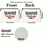 VAMPIRE Teabags Themed Kulturtasche Menstruationstasse Beutel Modische Tragbare Reise-Organizer Kreative Handgelenktasche Make-up-Taschen