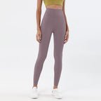 SOISOU Nylon Yogahosen Gym Leggings Damen Mädchen Fitness Weiche Strumpfhosen Hohe Taille Elastisch Atmungsaktiv Keine T-Linie Sporthosen