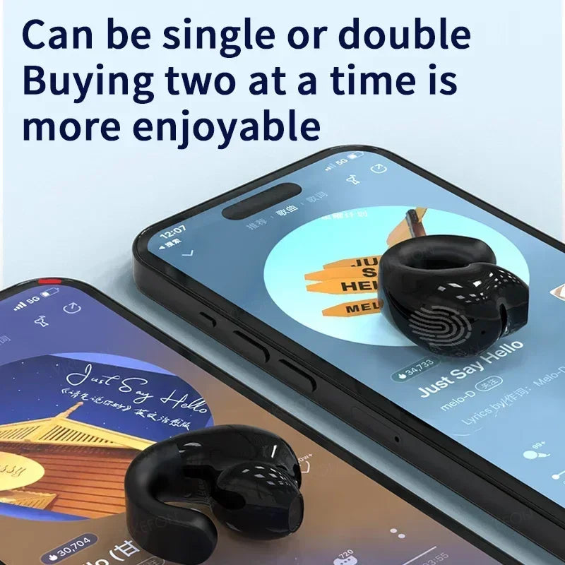 Kabellose Kopfhörer Bluetooth 5.3 Ohrhörer mit Mikrofon Einzelner In-Ear Sport Wasserdichte TWS Earbuds Bluetooth Freisprech-Headset