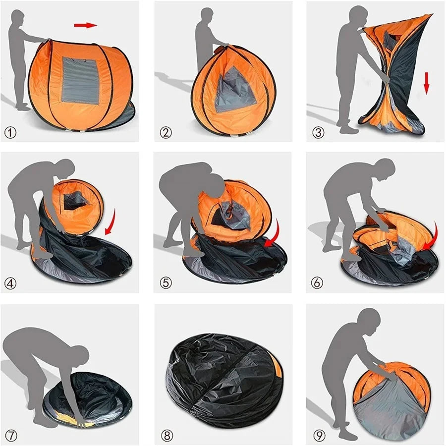 5-8 Personen Schnellaufbau-Wurfzelt wasserdichtes Campingbootzelt Outdoor-Zelt vollautomatisch Pop-Up