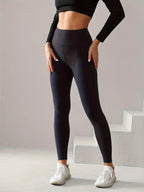 Damen-Sportbekleidung: High-Waist Yoga-Leggings aus Milseide zur Schweißabsorption beim Training