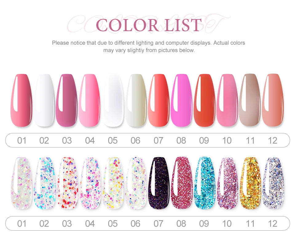 LIMEGIRL Nagelkunst-Set Poly-Nagelgel-Verlängerungs-Soak-Off-Gel-Set Nagelkunst-Acrylgel-Lack-Set für Anfänger Halbpermanentes Gel So
