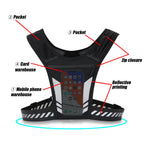 Ultraleichte Laufweste mit Handytasche Trinkflaschenhalter Atmungsaktiver Trinkrucksack für Outdoor-Radfahren Wandern Trail