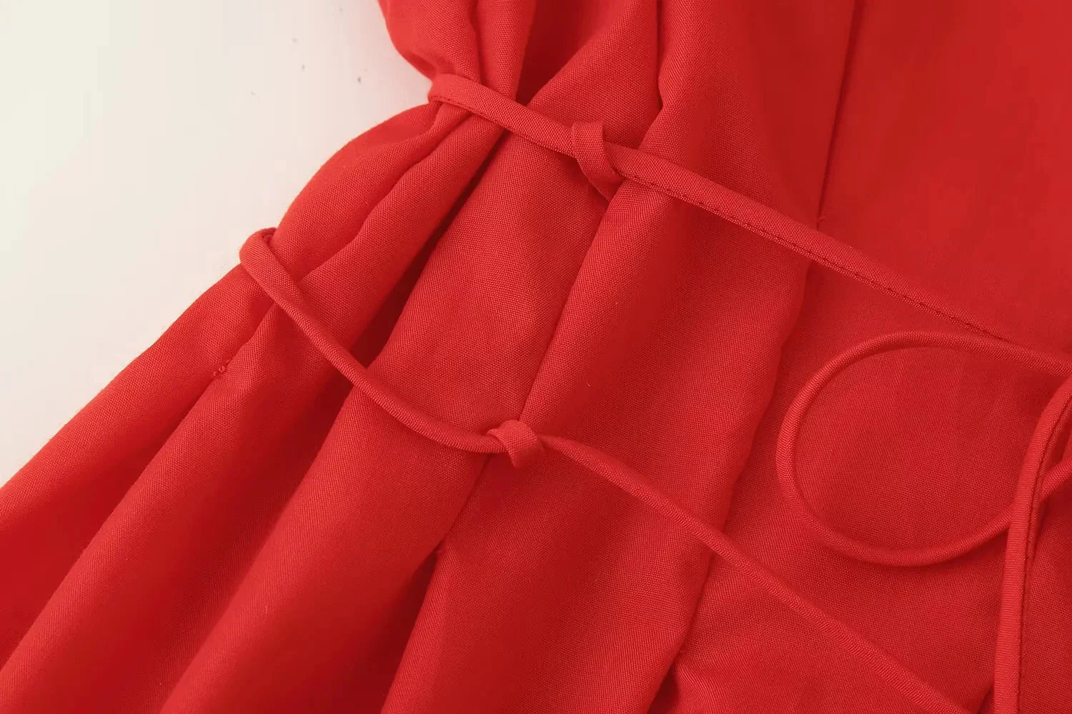 KONDALA 2026 Frühling Sommer Vintage Damenkleid Mode Einreihig Schärpen Drapierter V-Ausschnitt Ärmellos Schicke Braune Damenkleider