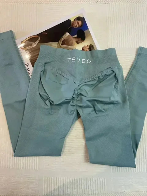 TEVEO – Atmungsaktive Fitness-Leggings für Damen, hochwertige Yoga-Hosen, hochelastische Radlerhosen