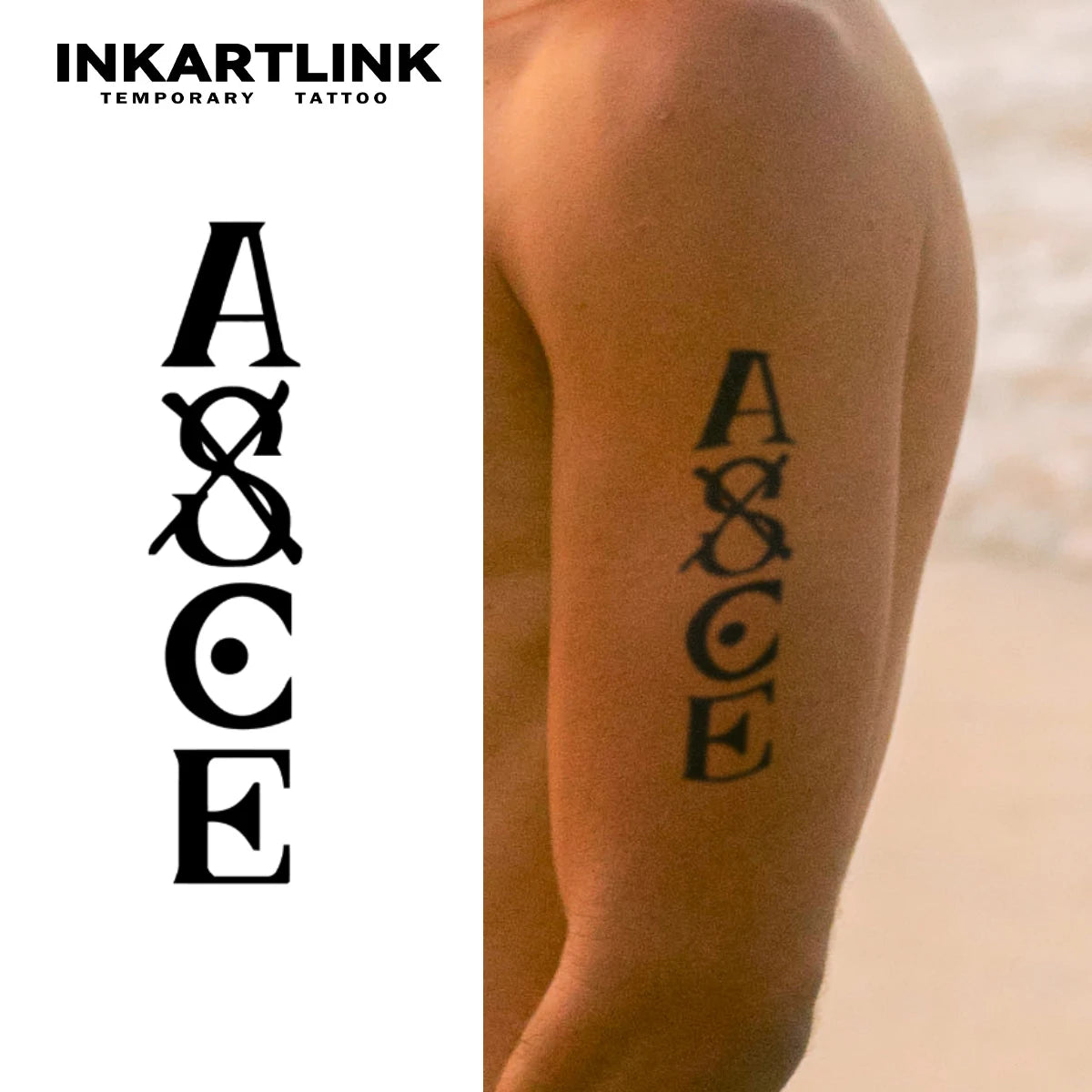 One Piece ACE temporäres Tattoo-Sticker, wasserfestes Magie-Tattoo, hält bis zu 15 Tage, gefälschtes Tattoo, semi-permanentes Tattoo