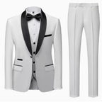 Herren Casual Business Anzug Smoking High End Marken Boutique Mode Sakko Weste Hose Bräutigam Hochzeitsanzug Party Anzug