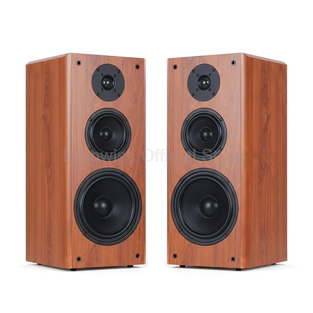 Hochleistungs-Passivlautsprecher, 8 Zoll, Standlautsprecher, 3-Wege-Heim-Audiosystem, 90 dB Empfindlichkeit, Hifi-Holzlautsprecher, ein Paar