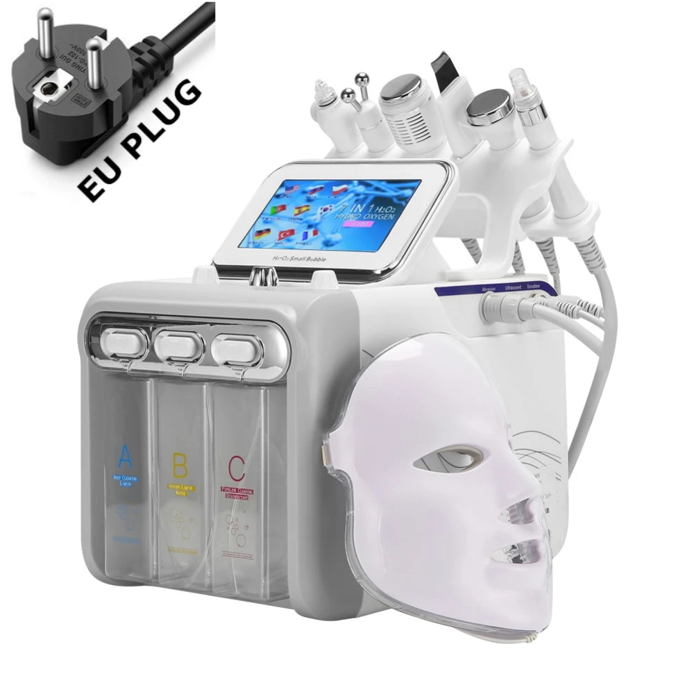 Neues 7-in-1 Wasser-Dermabrasionsgerät Tiefenreinigungsmaschine Wasserstrahl Hydro Diamond Gesichtsreinigung zur Entfernung abgestorbener Haut für den Salongebrauch
