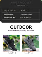 Herren-Outdoor-Sportschuhe für Frühling und Herbst mit drehbarer Schnalle, bequem, rutschfest, Wanderschuhe, große Größen 39–48