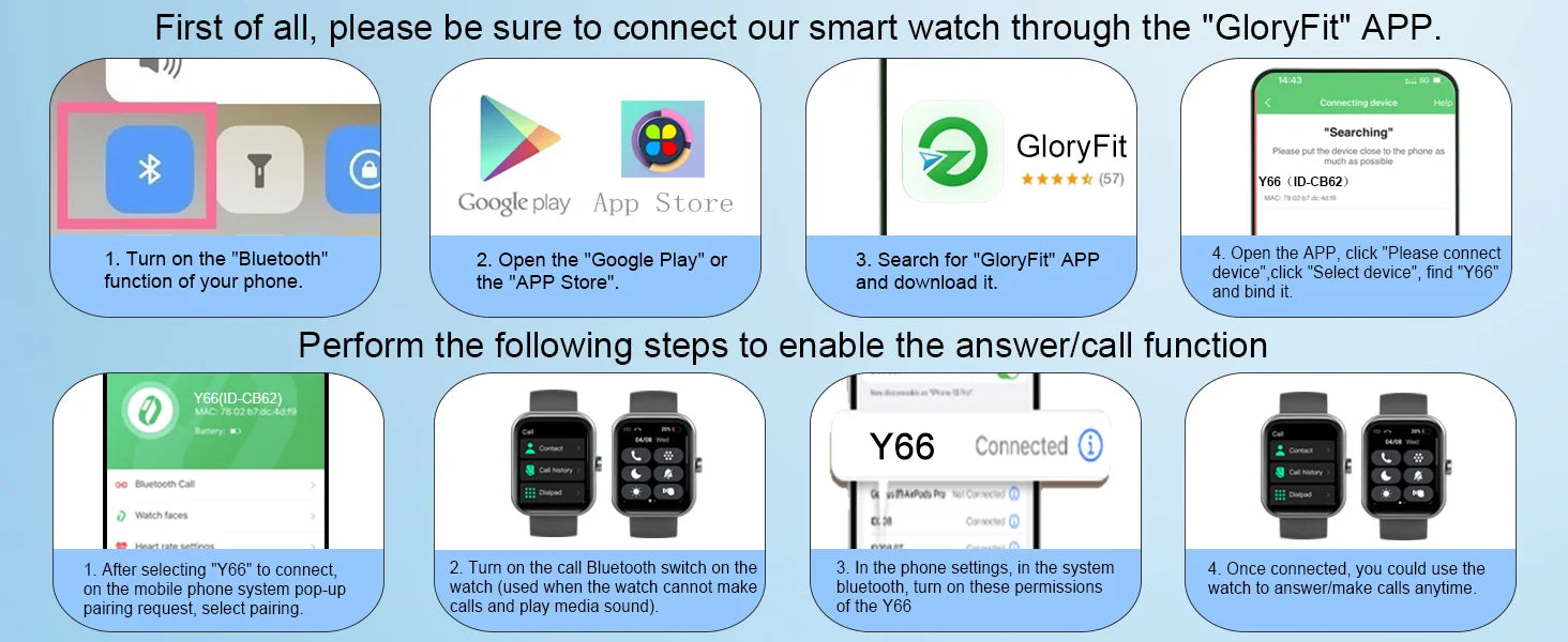 Smartwatch (Anrufe annehmen/tätigen), 1,96" Smartwatch, Fitness-Tracker, Schlafmonitor, Schrittzähler, über 100 Sportmodi, IP68 wasserdicht