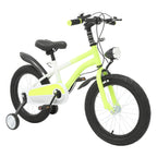 16 Zoll Kinderfahrrad Carbonstahl Mountainbike mit Stützrädern & LED-Licht für 5-8 Jahre, Höhenverstellbar, 60kg