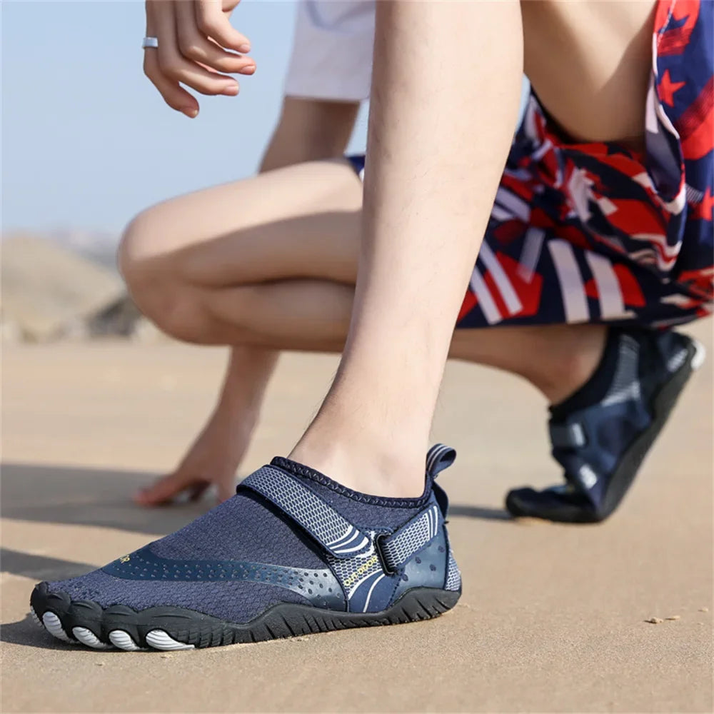 Herren Damen Wasserschuhe Schnell Trocknend Rutschfest Fünf-Finger-Schuhe Outdoor-Watschuhe Schwimmschuhe Barfuß Aquaschuhe Leichte Sneakers