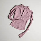 Slim Fit Sportjacke Stehkragen Reißverschlussmantel Sport Fitness Yoga Kleidung Plus Samtjacke Schlankheits-Schnelltrocknender Anzug
