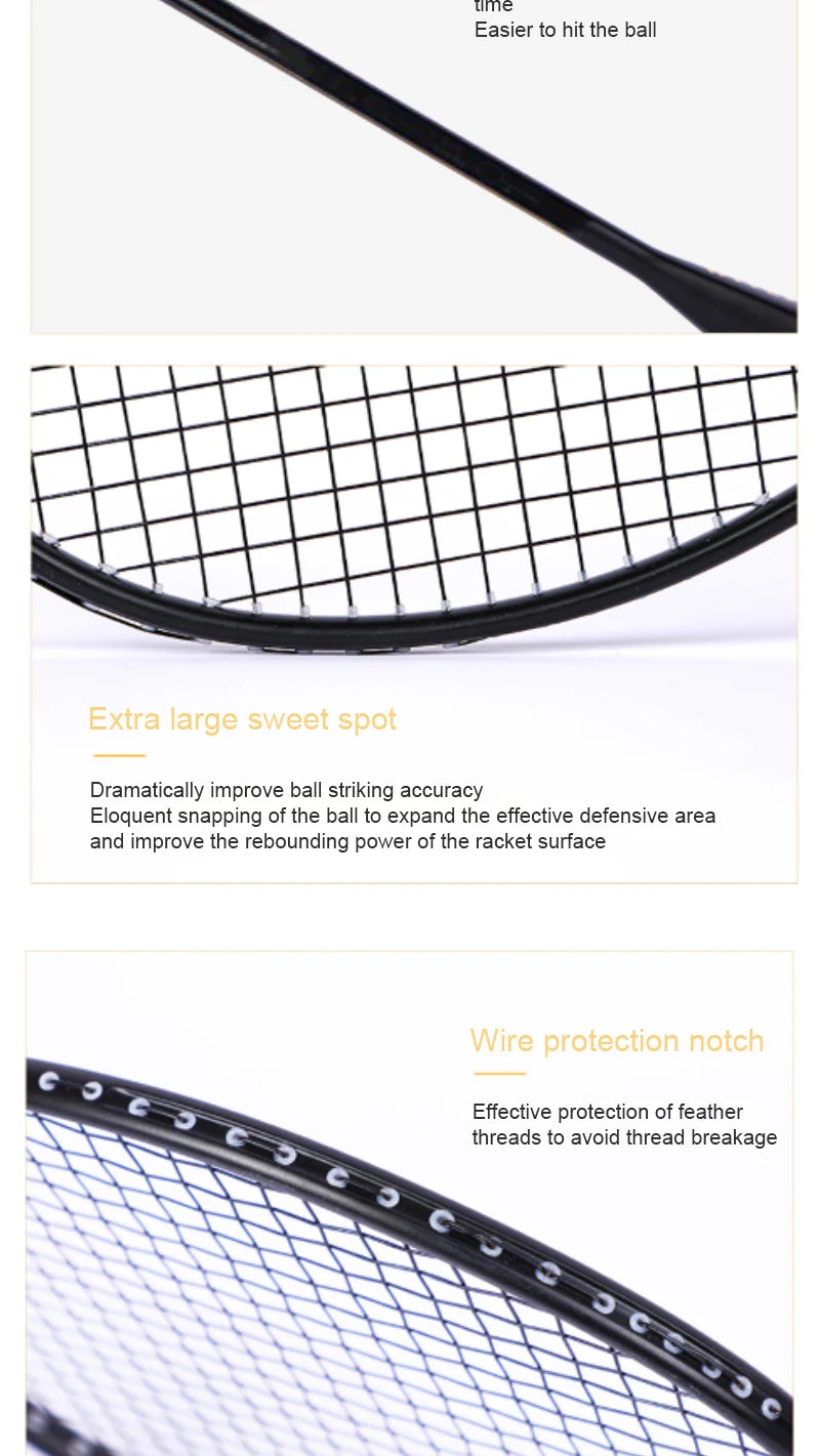 ALP ZJ2.0 Pro 4U 85g 100% Carbonfaser + Titanlegierung Badmintonschläger Ultraleichte Sportausrüstung Schläger Badmintontraining
