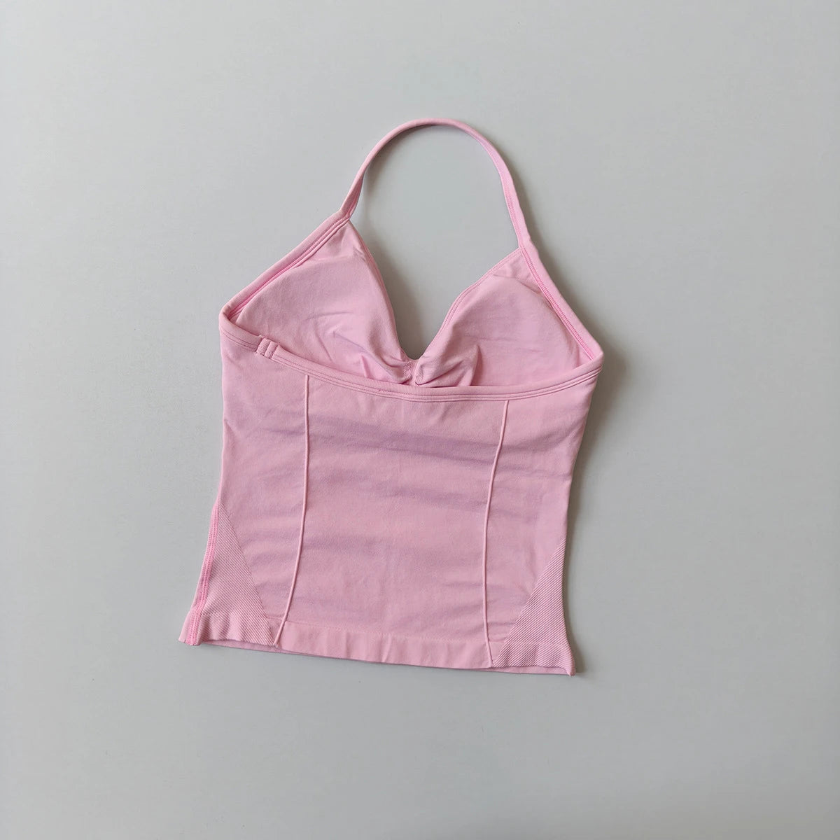 Langes Trägertop Yoga Weste Damen Rückenloses Tank Top Sport Fitness BHs Laufendes Workout Gym Neckholder