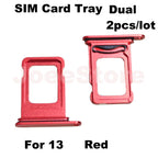 2 Stück SIM-Karten-Fachschlitz für iPhone 12 13 Dual-SIM-Karten-Adapter-Chip-Halter Ersatzteile