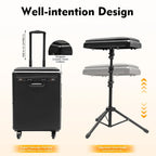 Rollender Make-up-Trolley mit Tattoo-Armlehnenständer, Beauty-Trolley mit 3 Schubladen, 4 Universalrädern und Zahlenschloss