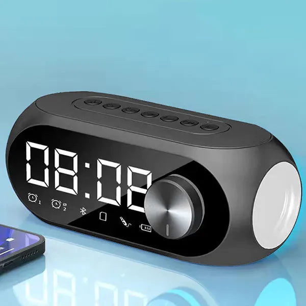 Radiowecker FM Bluetooth Lautsprecher Tragbarer Subwoofer Caixa De Som Sound Box Musik Drahtlose Mini Tieftöner Bocina Lampensäule