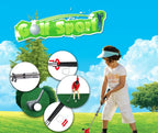 Mini Golf Toy Set, Desktop Indoor Golf Game with Course Cloth & Clubs, Interactive Family Sport Game for Kids Adults