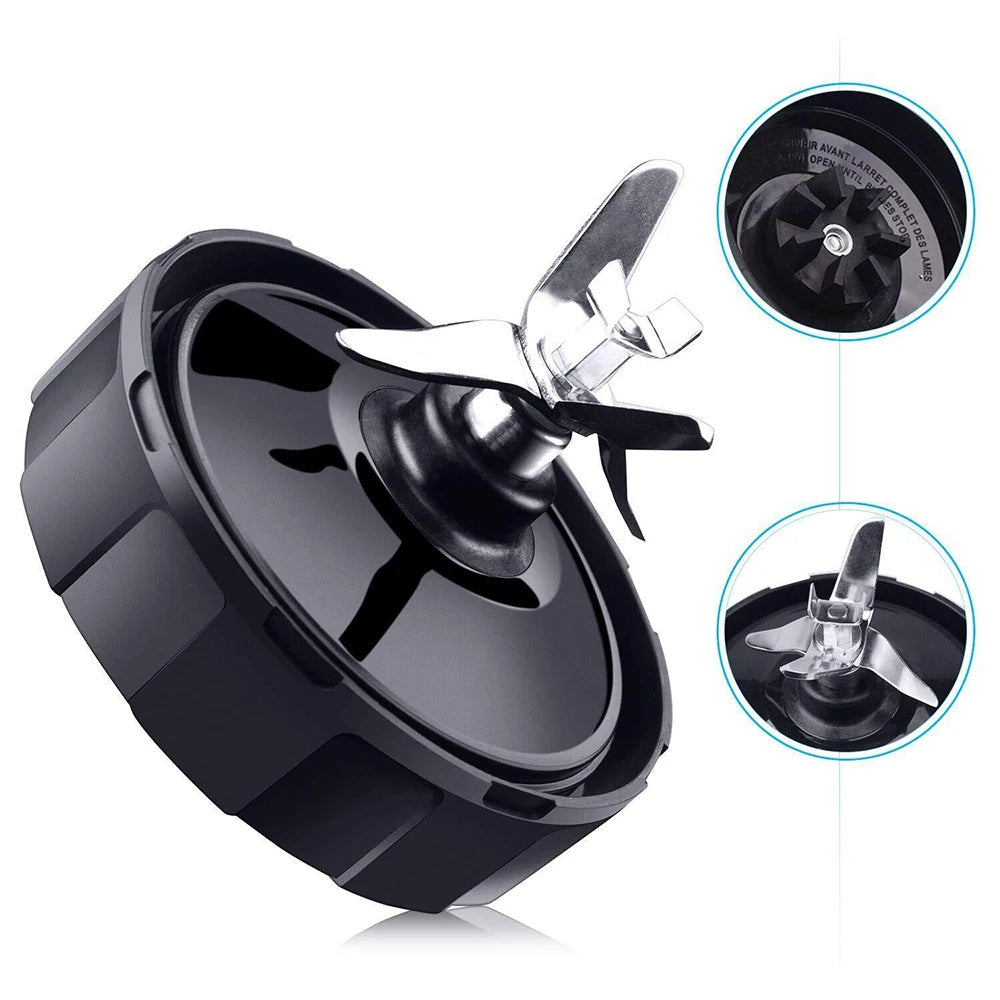 7 Fins Extraktor Klingen für Ninja Mixer Ersatzteile mit Unterlegscheibe Gummi Bürste für Nutri Ninja Auto IQ BL486 BL642 N102