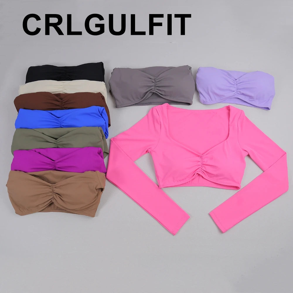Schnell trocknende, atmungsaktive, kurze Yoga-Kleidung für Damen, sexy, „Nude Feeling“ Fitness-Oberteile, schmal geschnittene Trainings-Laufkleidung