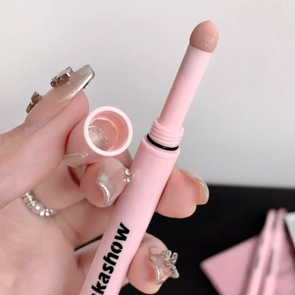 Doppelseitiger Lying Silkworm Eyeliner Pencil Diamond Glitter Matt Aegyosal Pen Aufhellende Creme-Lidschatten-Highlighter-Augen-Make-up